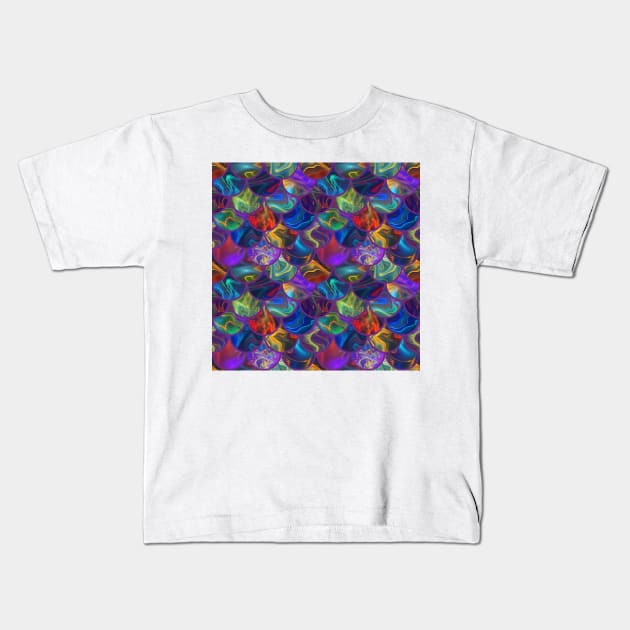 Fantastic scales Kids T-Shirt by krinichnaya